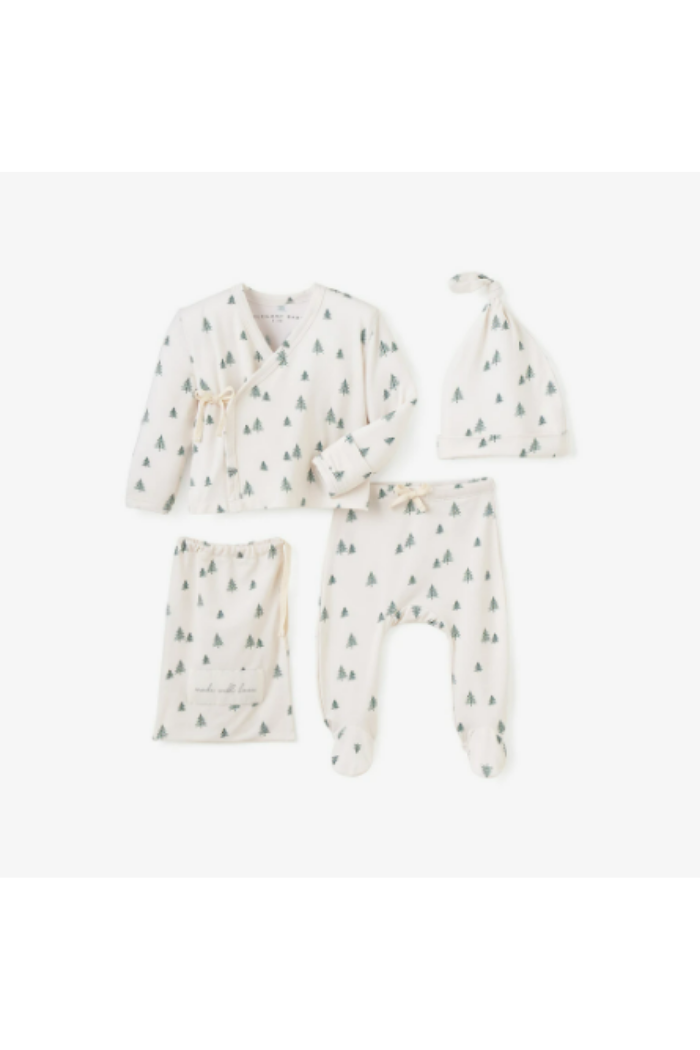 Bamboo Kimono Newborn Coming Home Set | 4-Piece | Elegant Baby