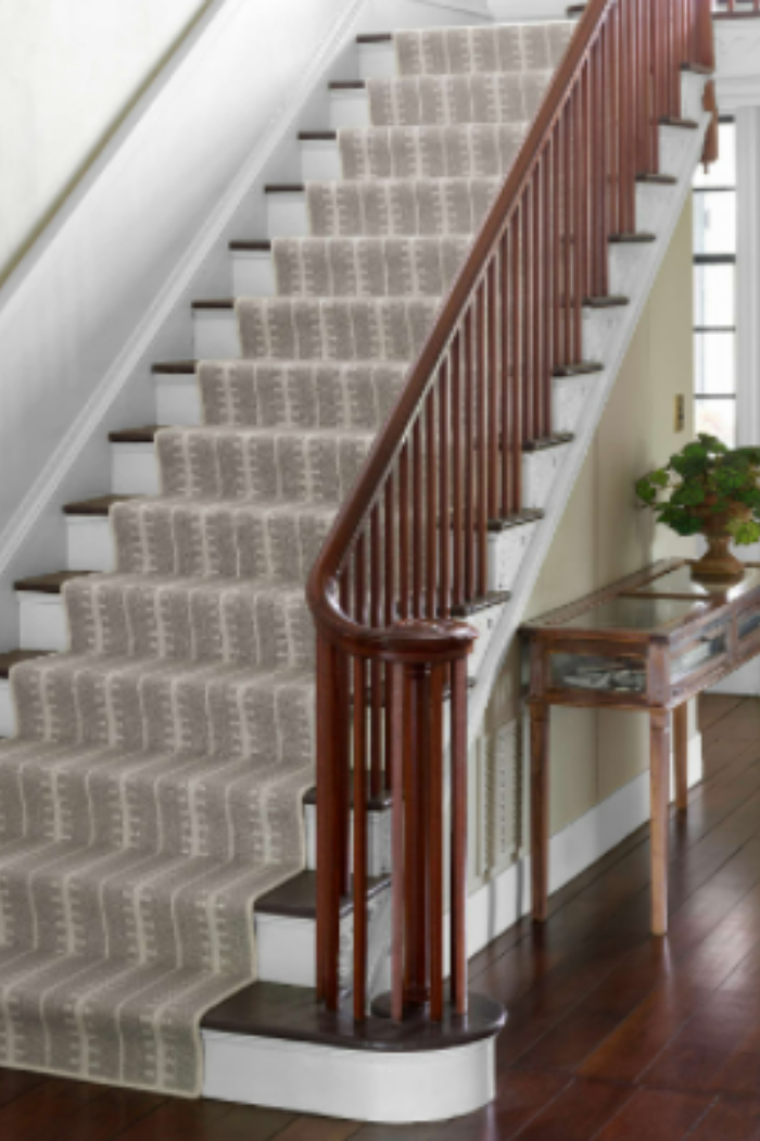 Tailor Stripe Platinum Hand-Knotted Jute Rug Sample 6"x6" | Annie Selke