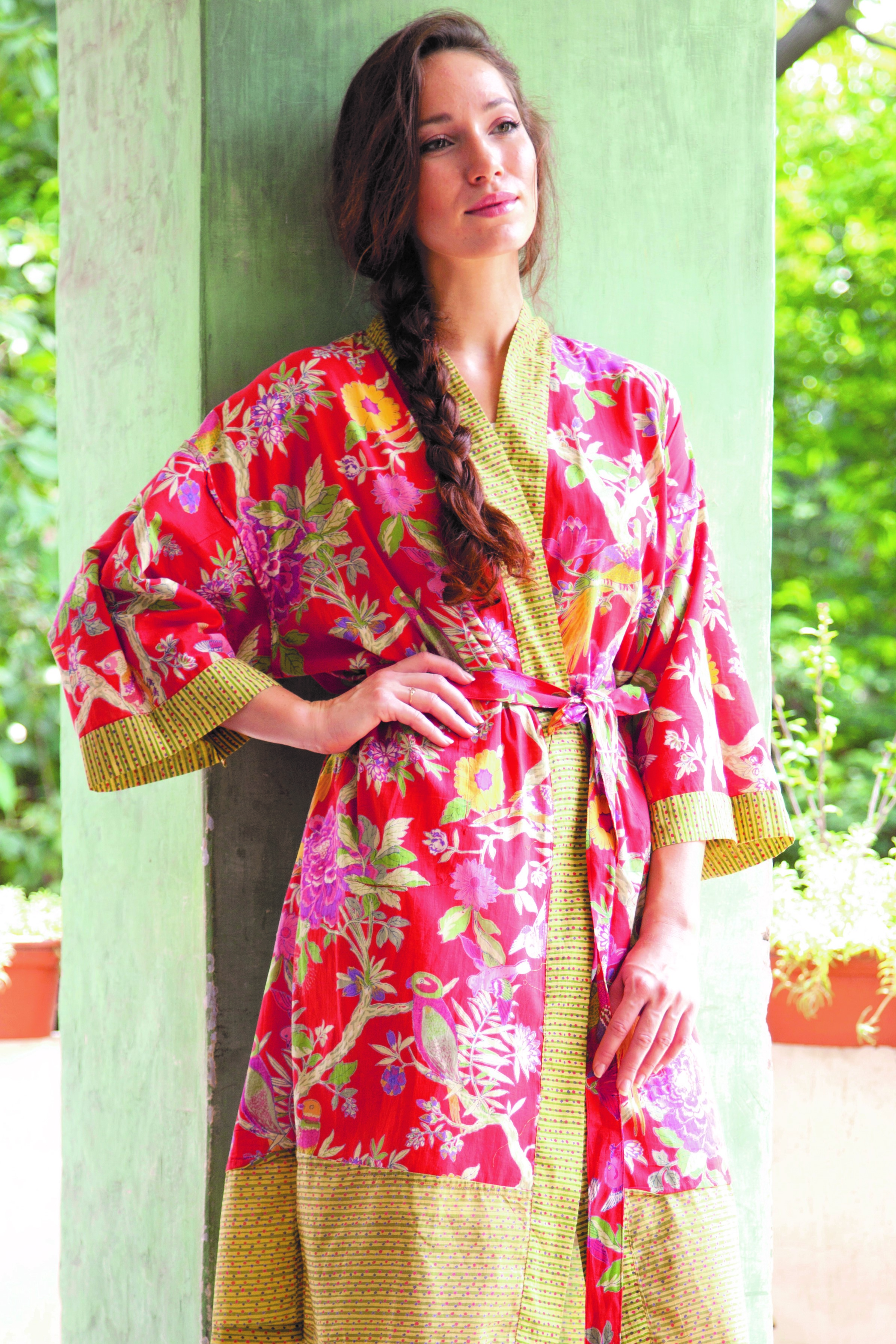 Bird Coral Kimono