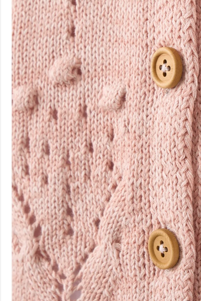 Pointelle Cardigan | Elegant Baby