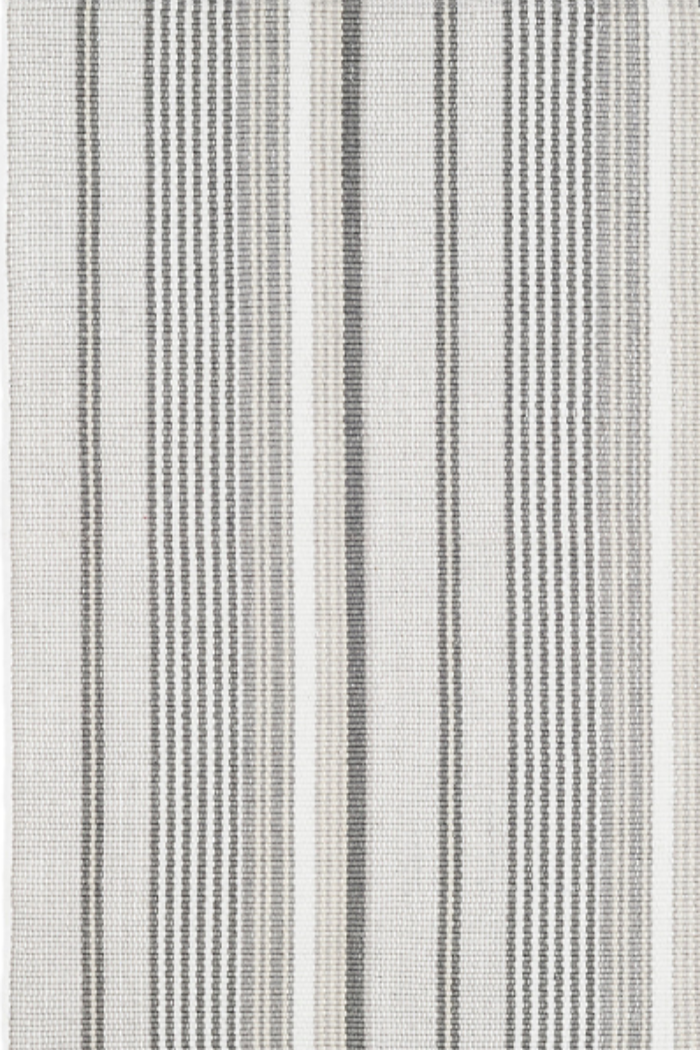 Gradation Ticking Grey Machine Washable Rug 2x3