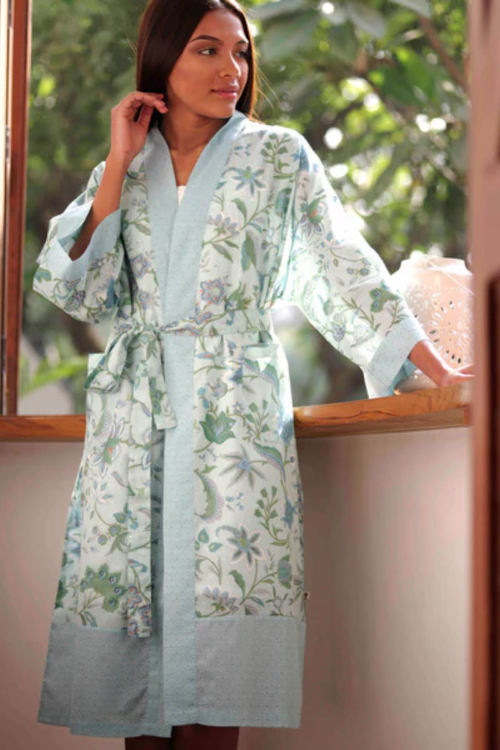 Kerala Aqua Kimono