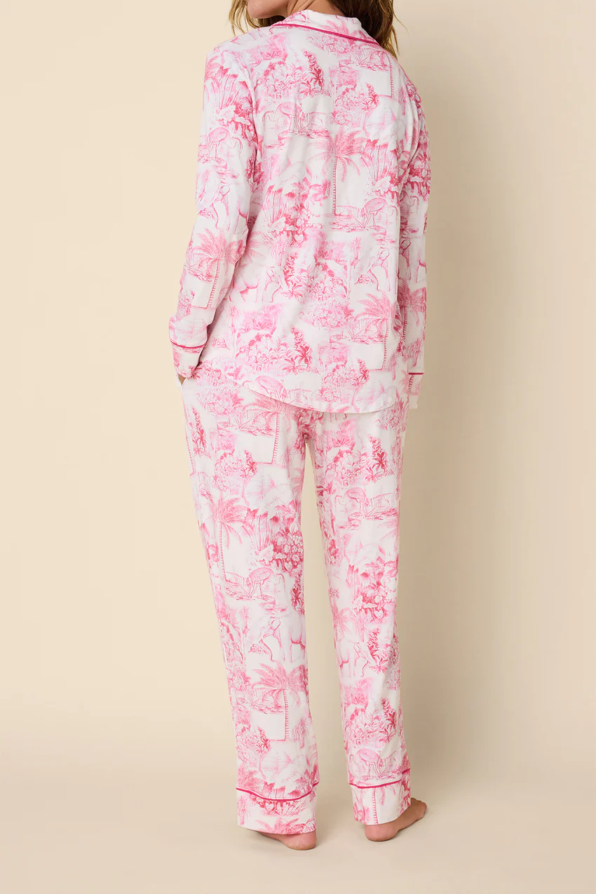 Palm Grove Toile Pima Knit Pajama | The Cat's Pajamas