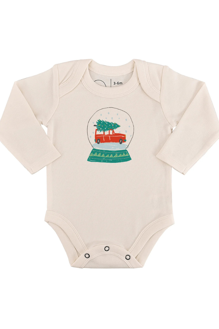 Snow Globe Long Sleeve Baby Bodysuit | Finn + Emma