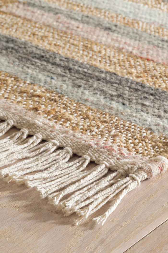 Ravel Stripe Handwoven Wool Rug | Dash & Albert