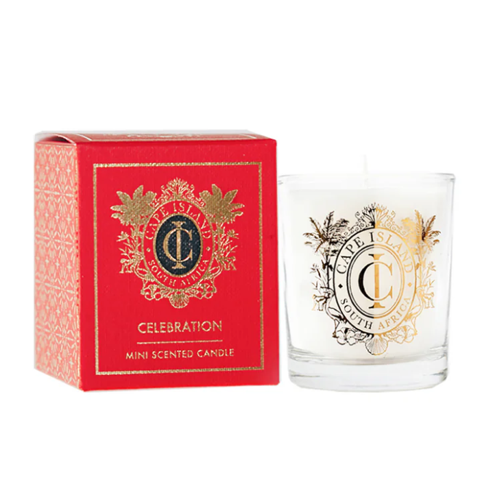 Celebration Mini Scented Candle In Ruby-Red 100ml - Bealuscious