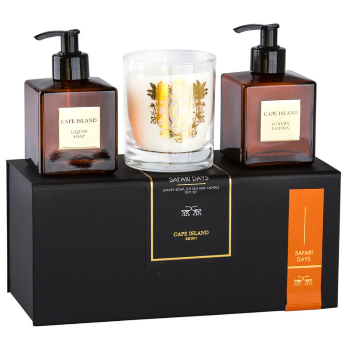 Safari Days Complete Luxury Set - Soap, Lotion & Candle | Classic 200ml