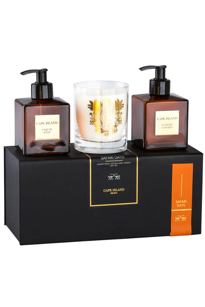 Safari Days Complete Luxury Set - Soap, Lotion & Candle | Classic 200ml