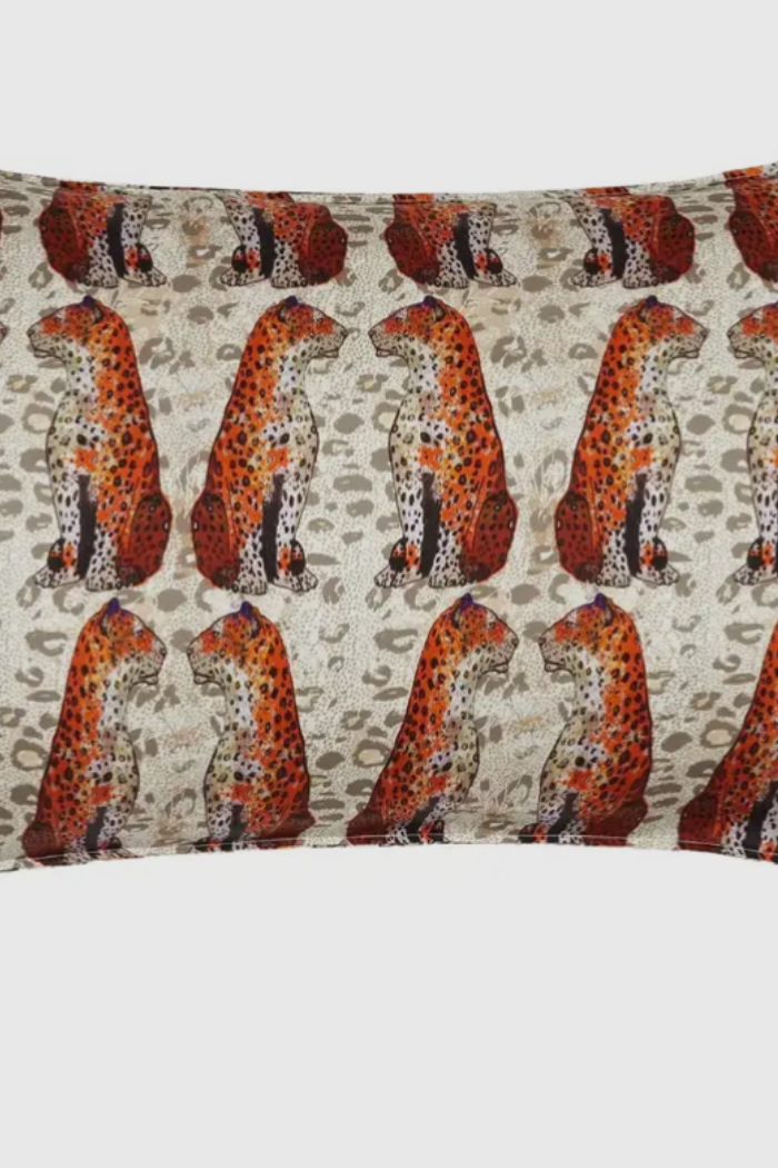 Little Leopards Oversized Standard Silk Pillowcase | Jessica Russell Flint