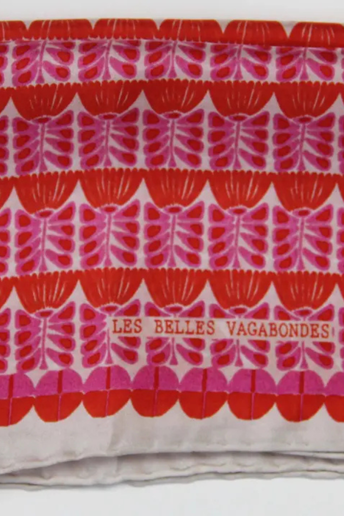 Oslo Fuchsia Mini Silk Scarf | Les Belles Vagabondes