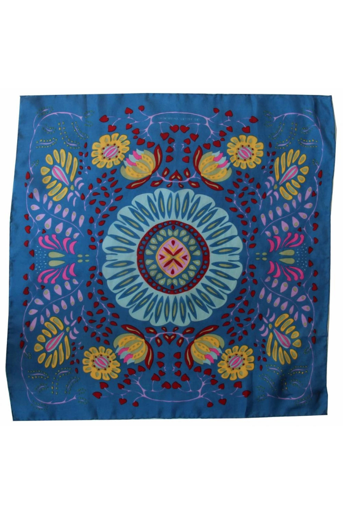 Marushka Blue Blue Mini Silk Scarf | Les Belles Vagabondes