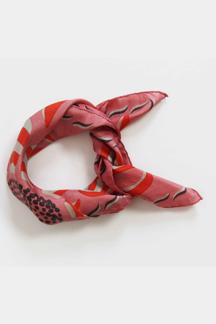 Forget-Me-Not Rose Mini Silk Scarf | Les Belles Vagabondes