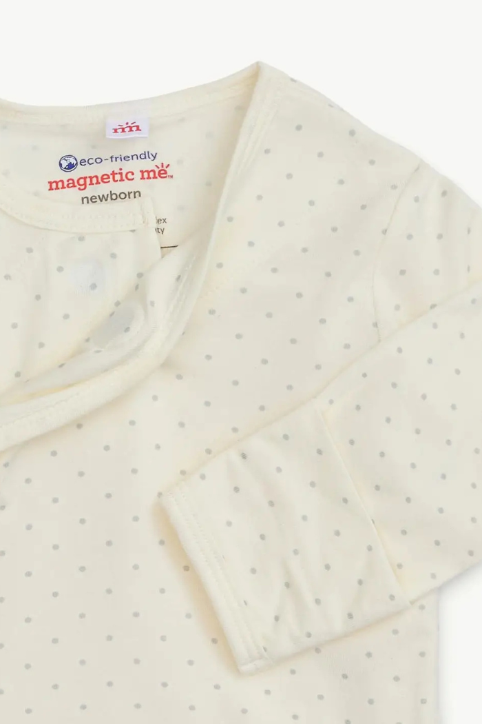 Pin Dot Cream Kimono Hat Set | Magnetic Me