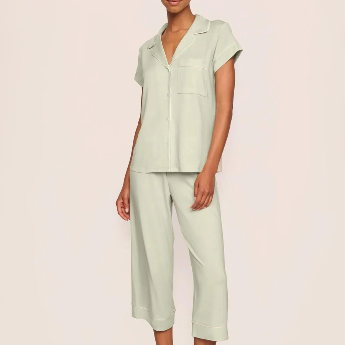 GISELE S/SLV CROP PJ SET