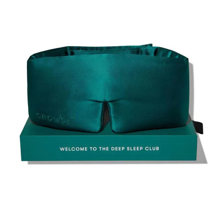 Green Sapphire Silk Sleep Mask