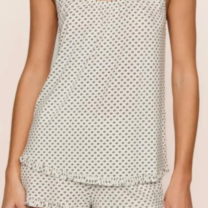 Gisele Printed Ruffle Tank + Short Set