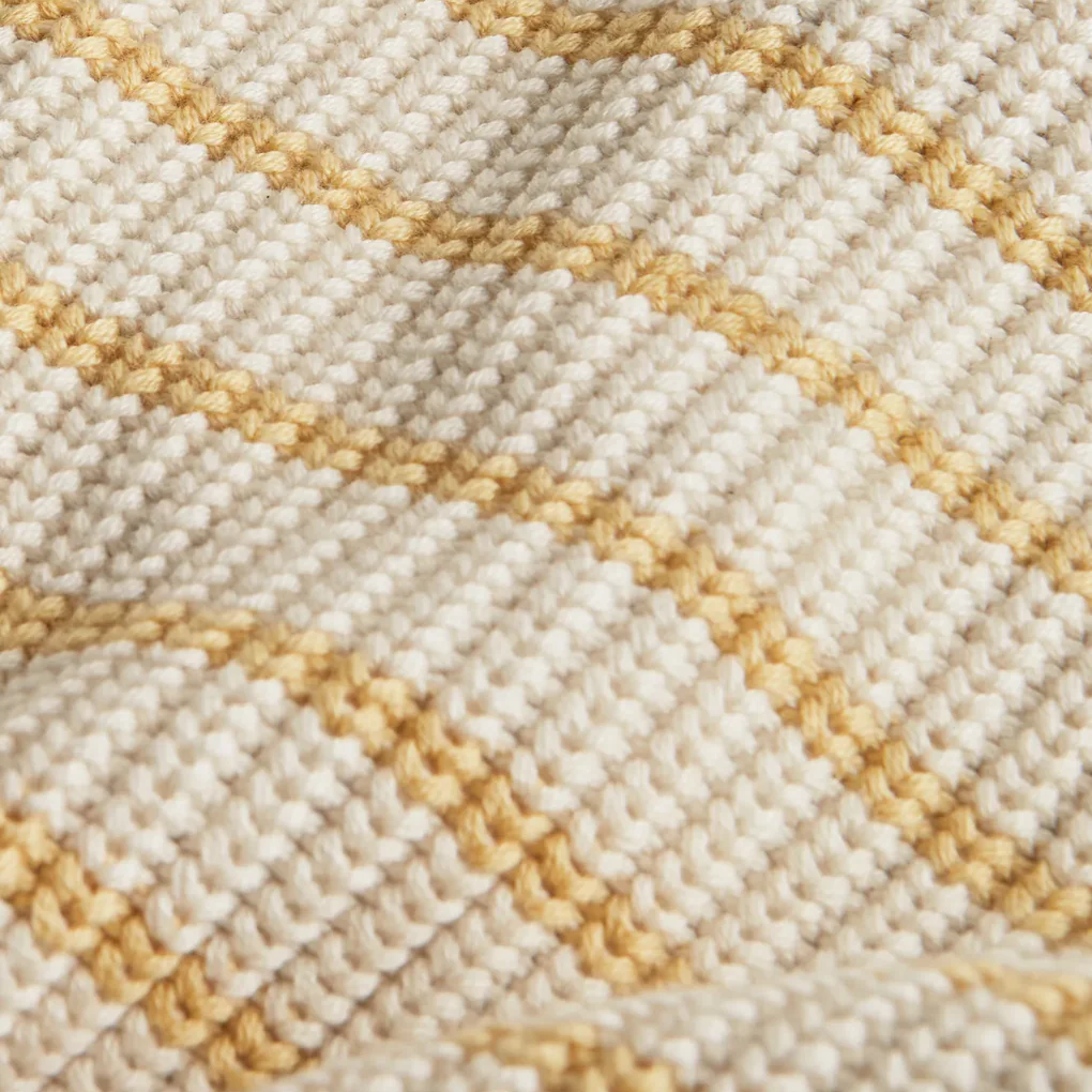 Coastal Cotton Polo Stripe Sweater Short Set — Almond & Marigold | Eberjey