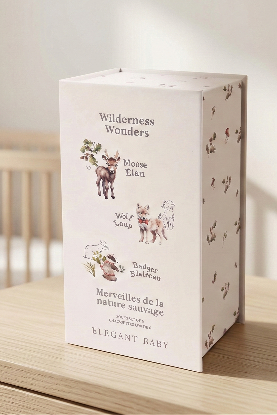 Wilderness Non-Slip Baby Socks 6-Pack | Elegant Baby