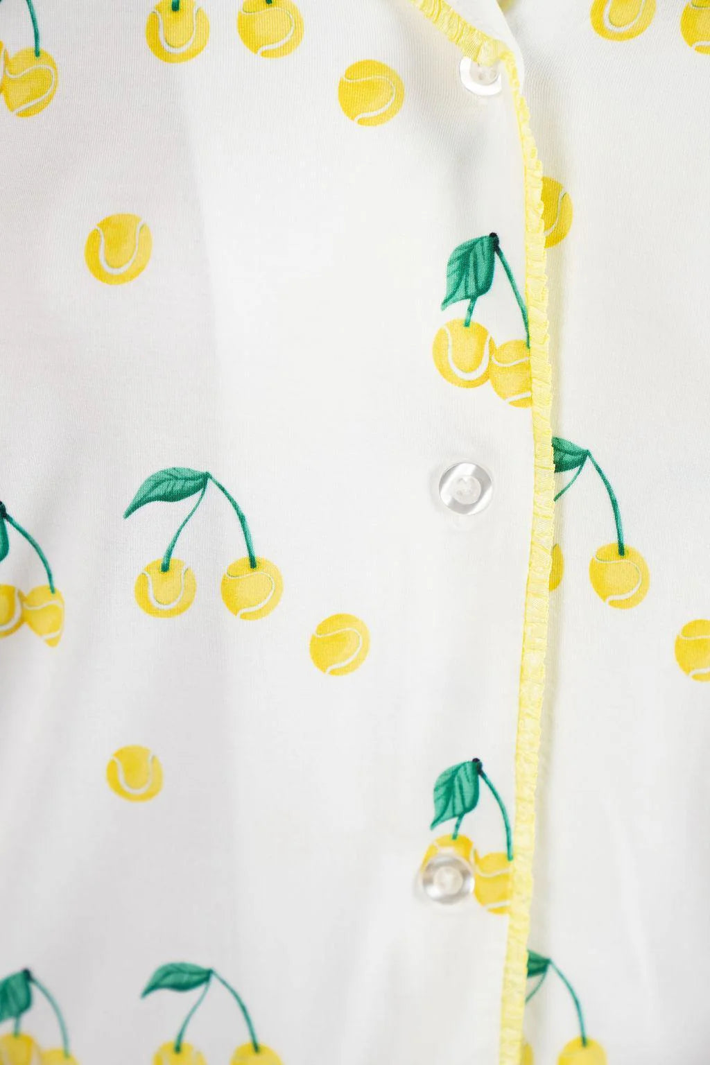 Aspen Dream Yellow Tennis Balls Short Set - print detail