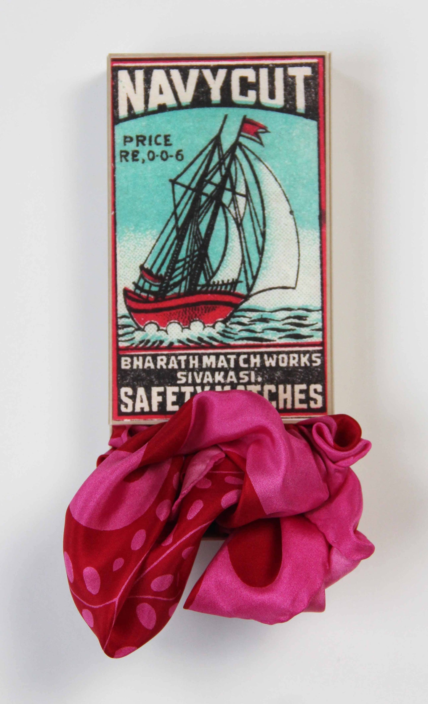 Peace and Love Fuchsia Mini Silk Scarf | Les Belles Vagabondes