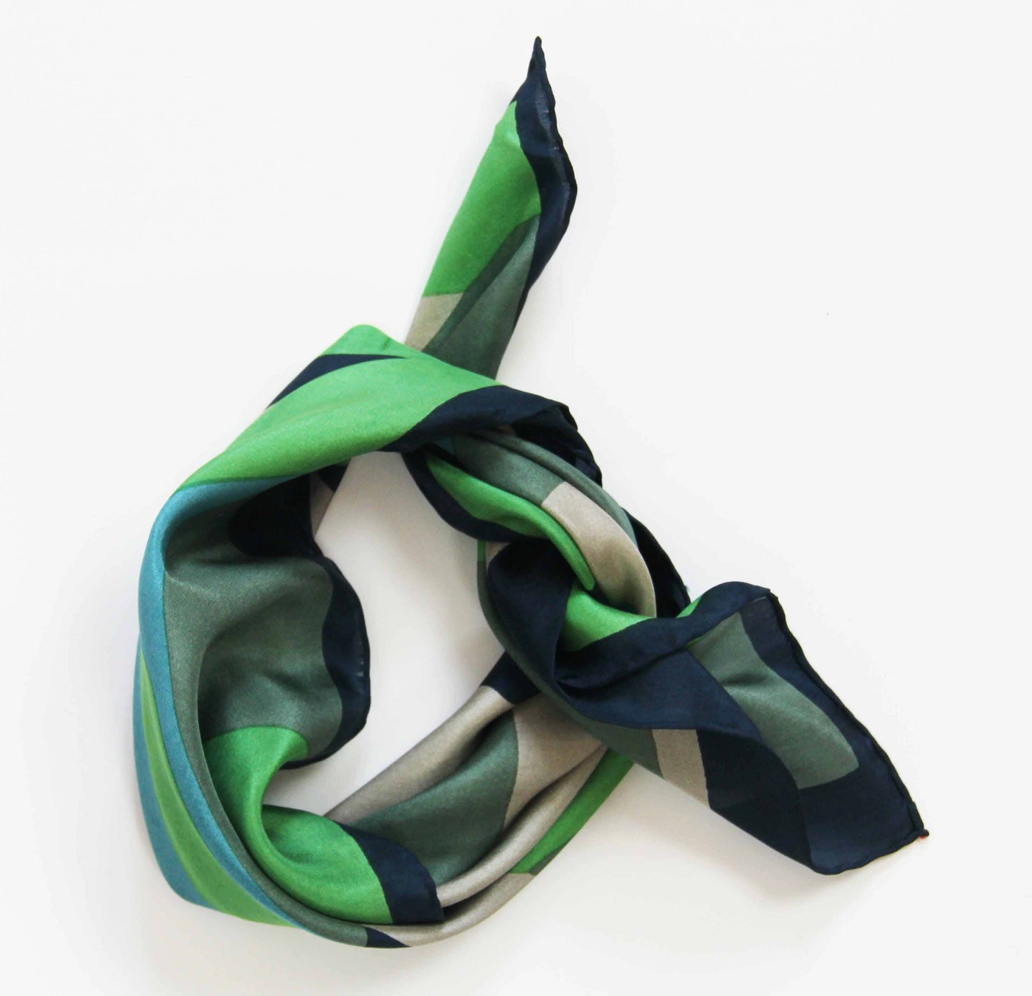 Vivaro Green Mini Silk Scarf | Les Belles Vagabondes