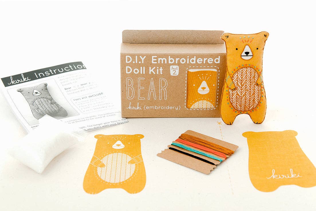 Bear Embroidery Kit | Kiriki Press