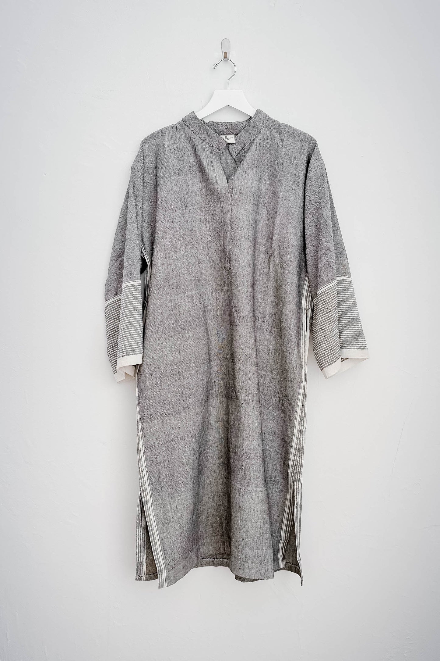 Grey Stripe Tribeca Long Sleeve Kaftan | Home & Loft