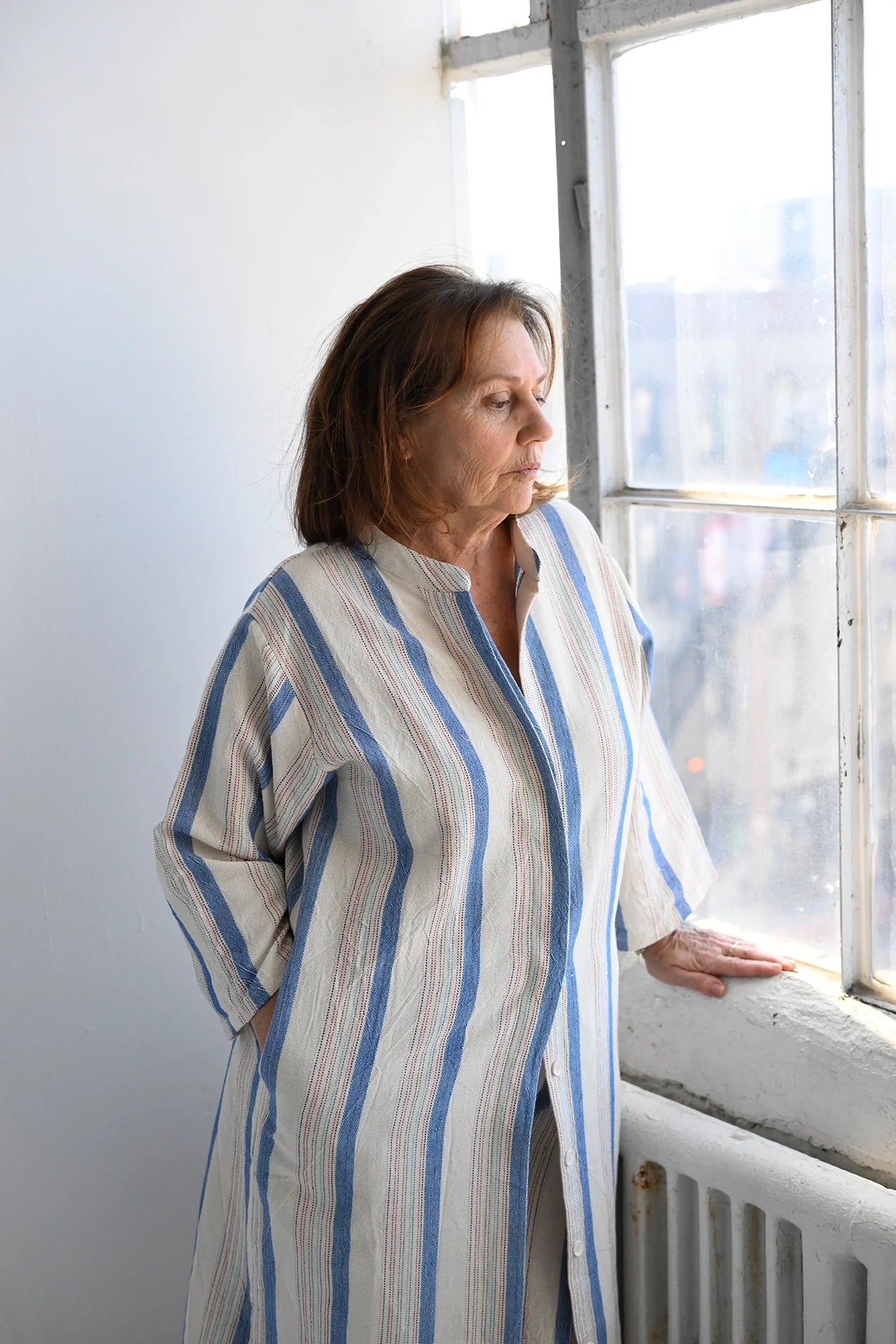 Blue Ivory Montauk Button Down Kaftan