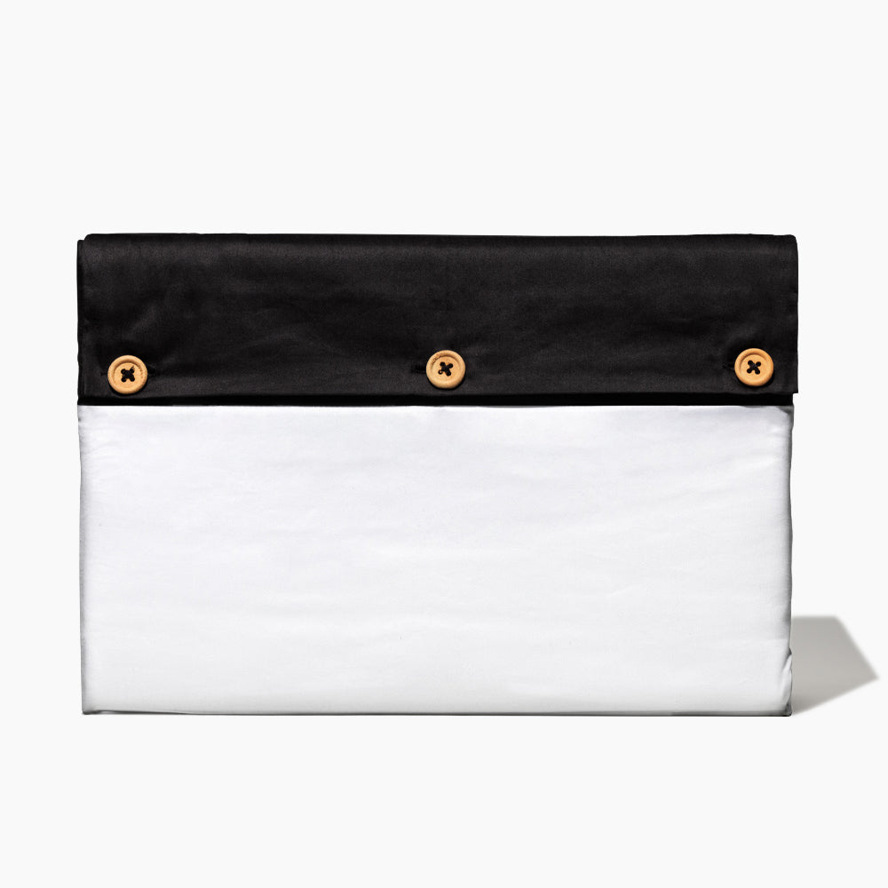 Organic cotton white duvet cover & fitted sheet set
