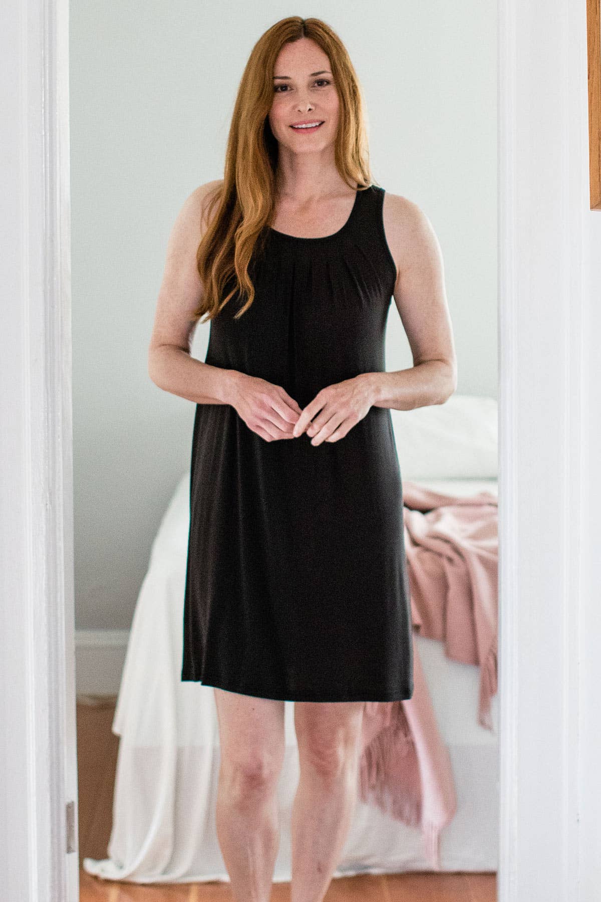 Delia Gathered Tank Bamboo Nightgown | Yala