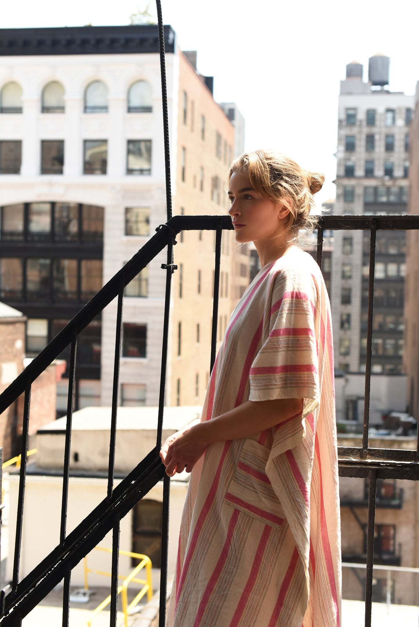 Pink Ivory Montauk V-Neck Kaftan | Home & Loft