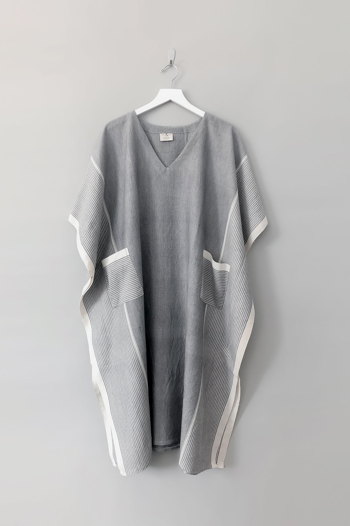 Grey Stripe Tribeca V-Neck Kaftan | Home & Loft