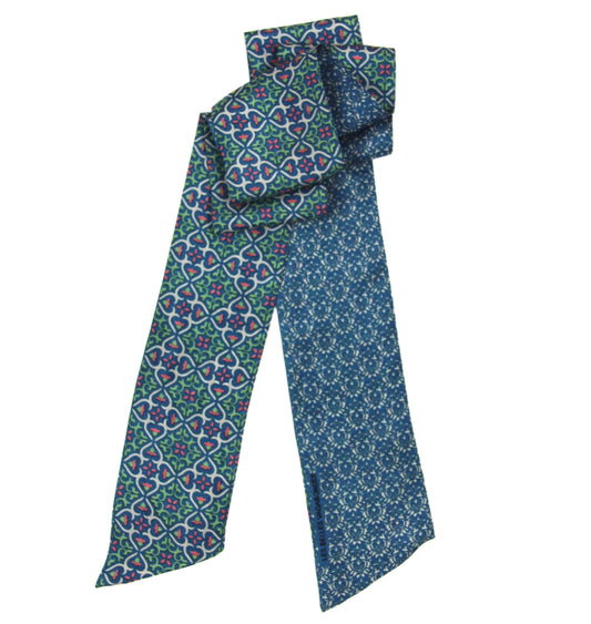Florence Blue Silk Headband | Les Belles Vagabondes