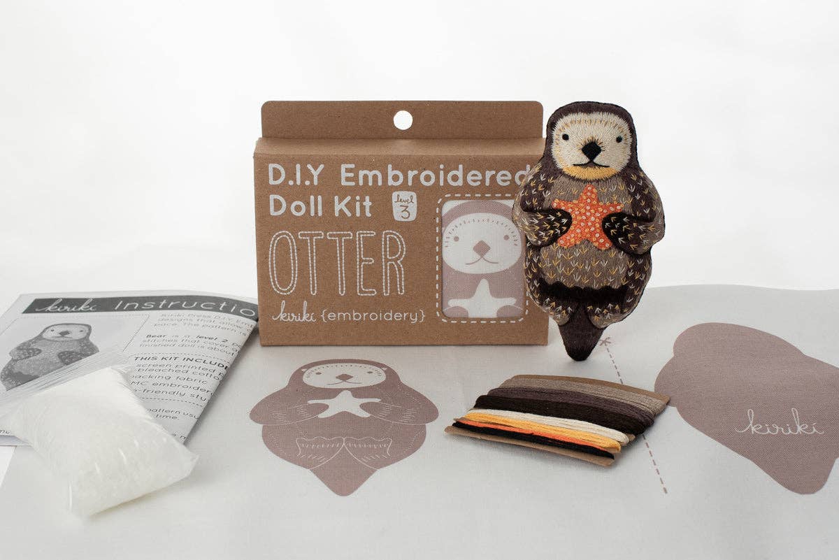 Otter Embroidery Kit | Kiriki Press