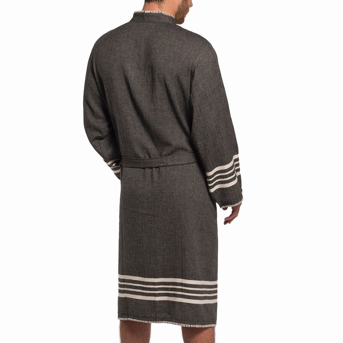 Buldano Organic Turkish Cotton Kimono Bathrobe — Lightweight Spa & Home Robe