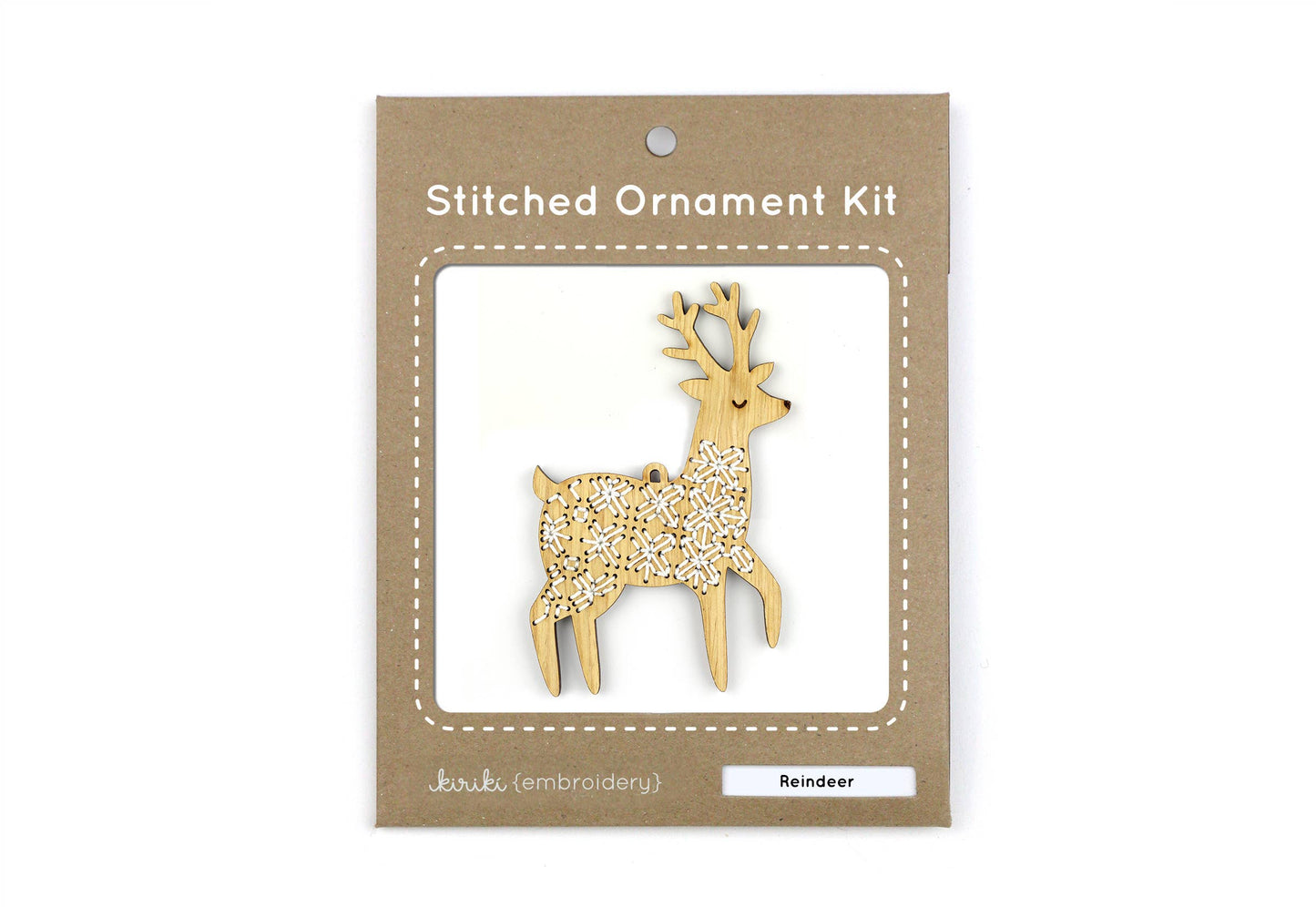 Reindeer DIY Stitched Ornament Kit | Kiriki Press