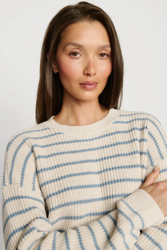 Coastal Cotton Sweater Crew Neck Pullover | Eberjey