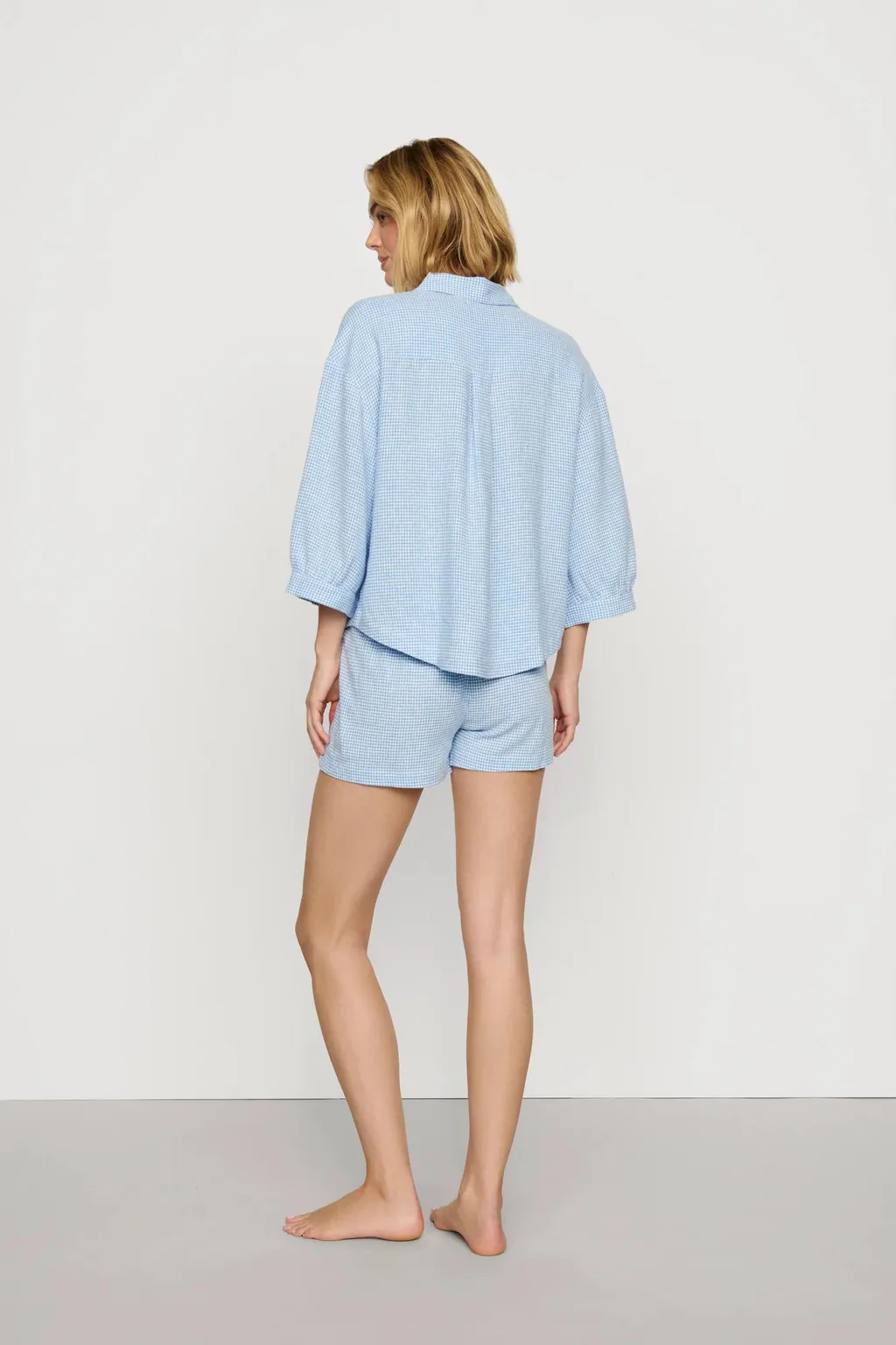 Linen Blend Relaxed Sleeve Top | Eberjey