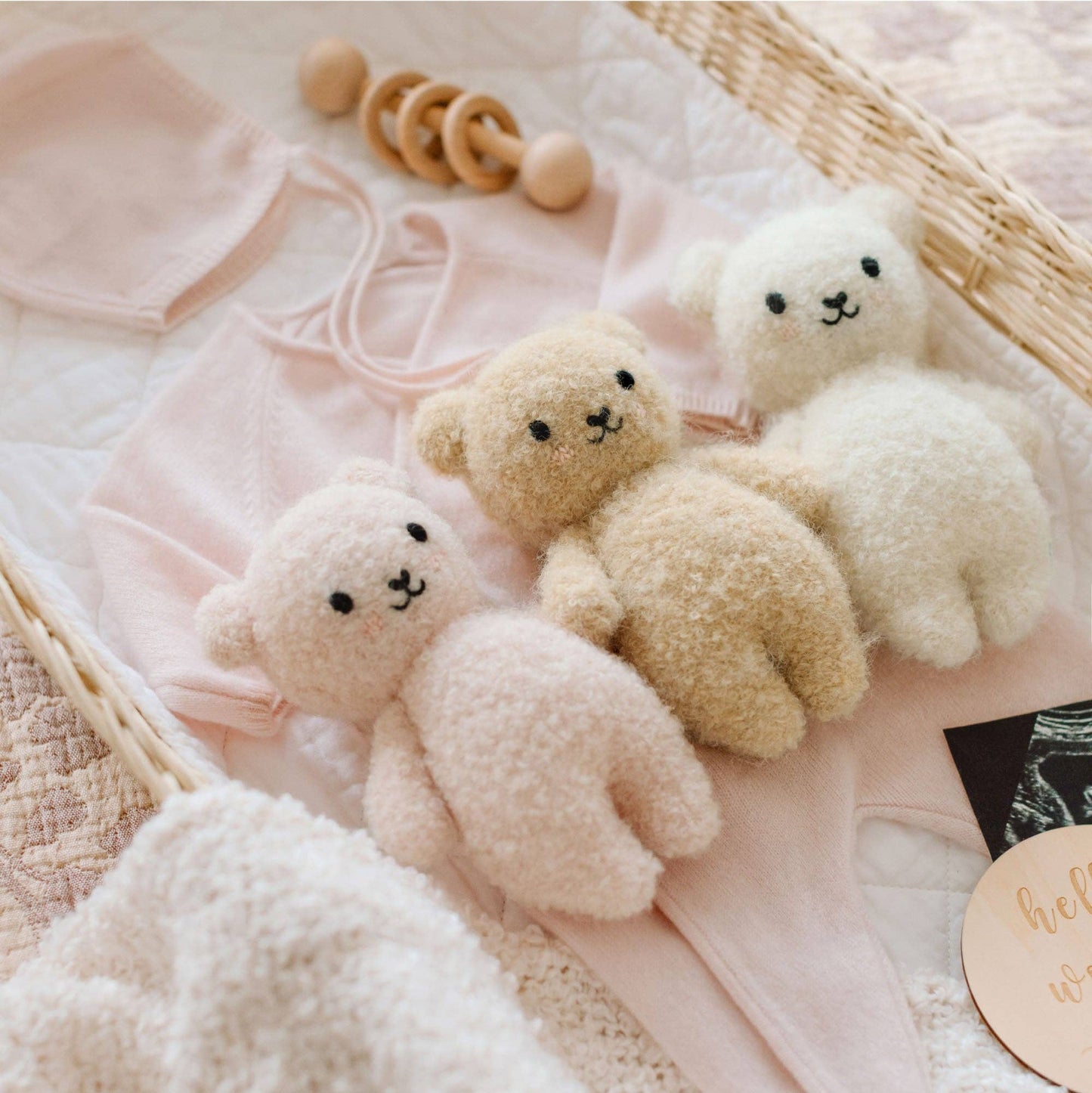 Baby Bouclé Bear in Honey | Cuddle + Kind