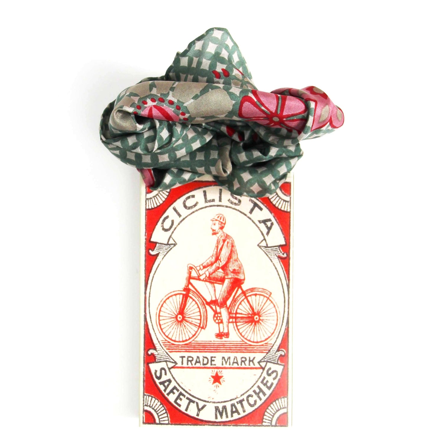 Shippo Gray Mini Silk Scarf | Les Belles Vagabondes