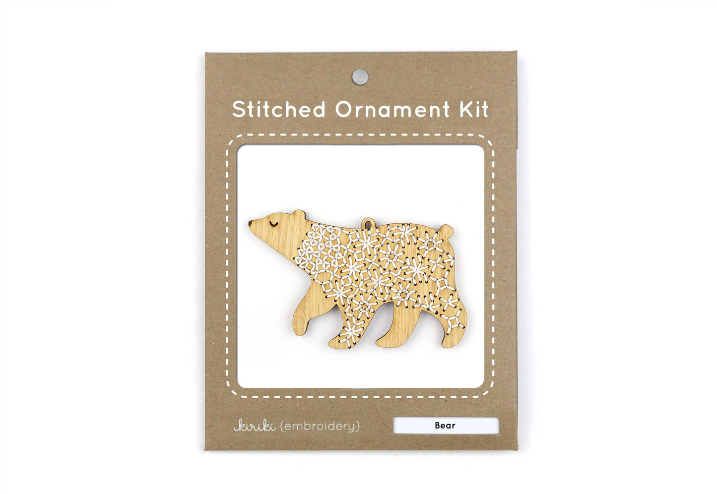 Bear DIY Stitched Ornament Kit | Kiriki Press