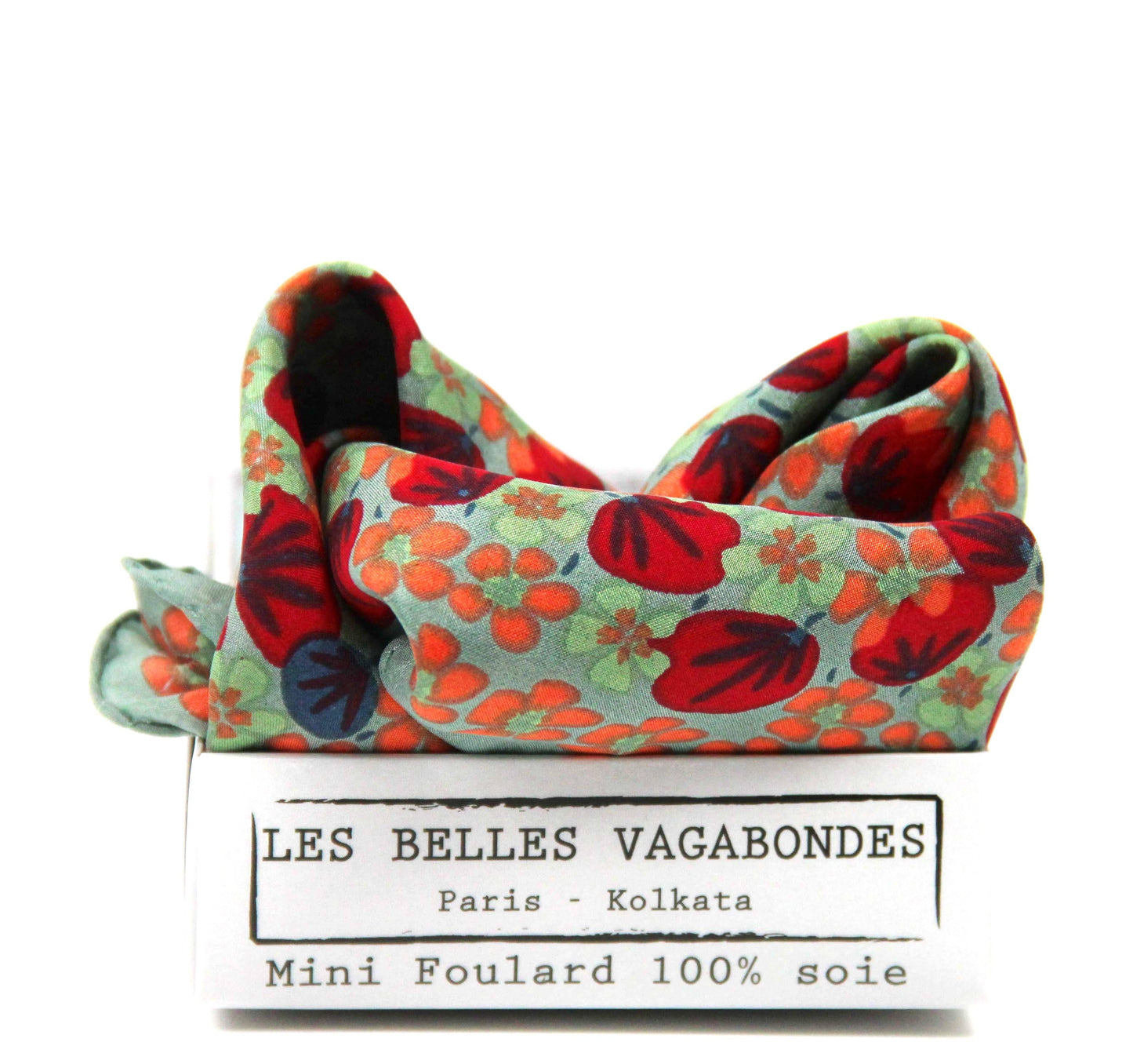 Capucine Beige Mini Silk Scarf | Les Belles Vagabondes