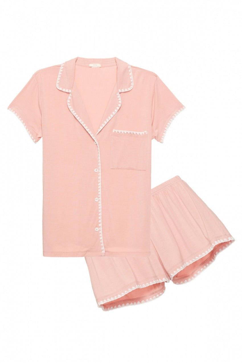 Frida Whip Stitch Short PJ Set | Eberjey