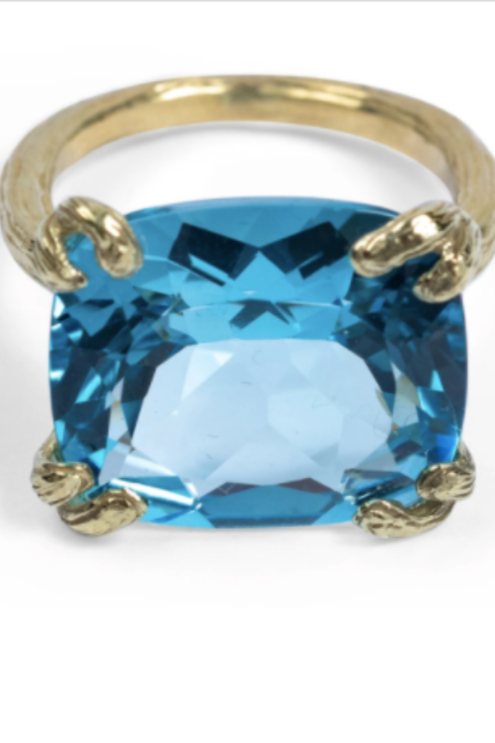 Blue Topaz Faceted Ring | Gabrielle Sanchez