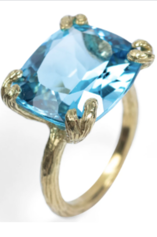 Blue Topaz Faceted Ring | Gabrielle Sanchez