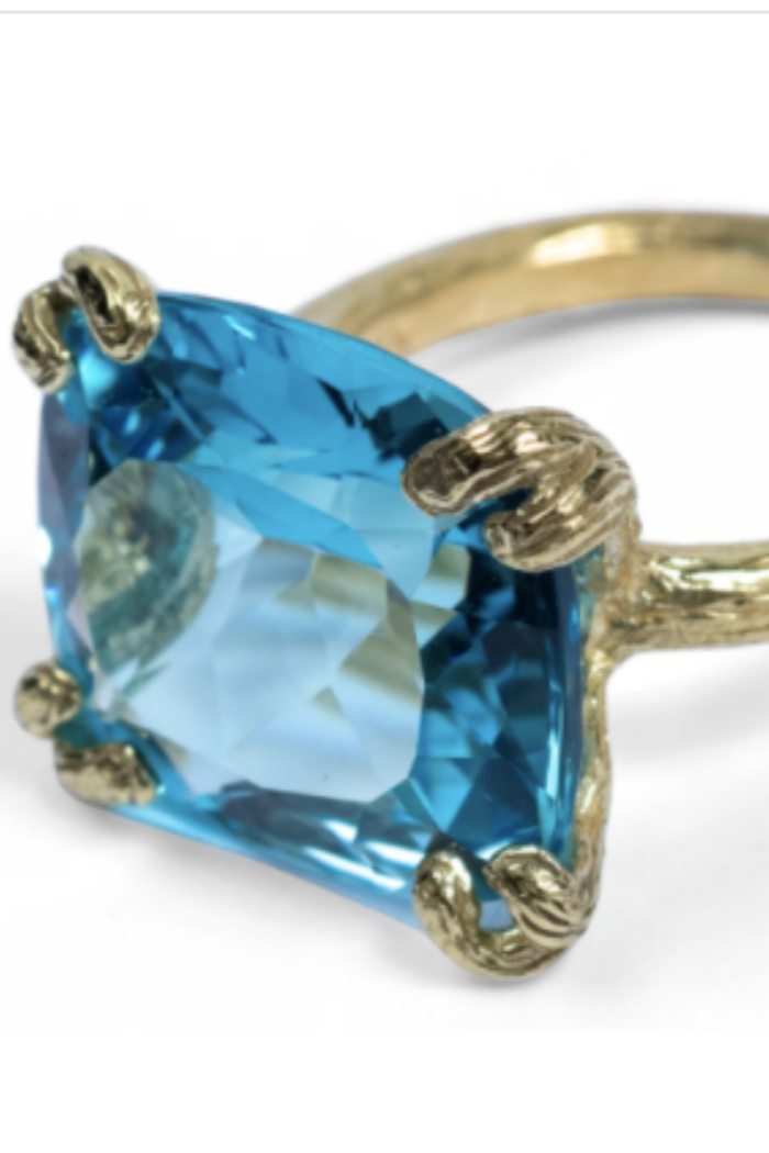 Blue Topaz Faceted Ring | Gabrielle Sanchez