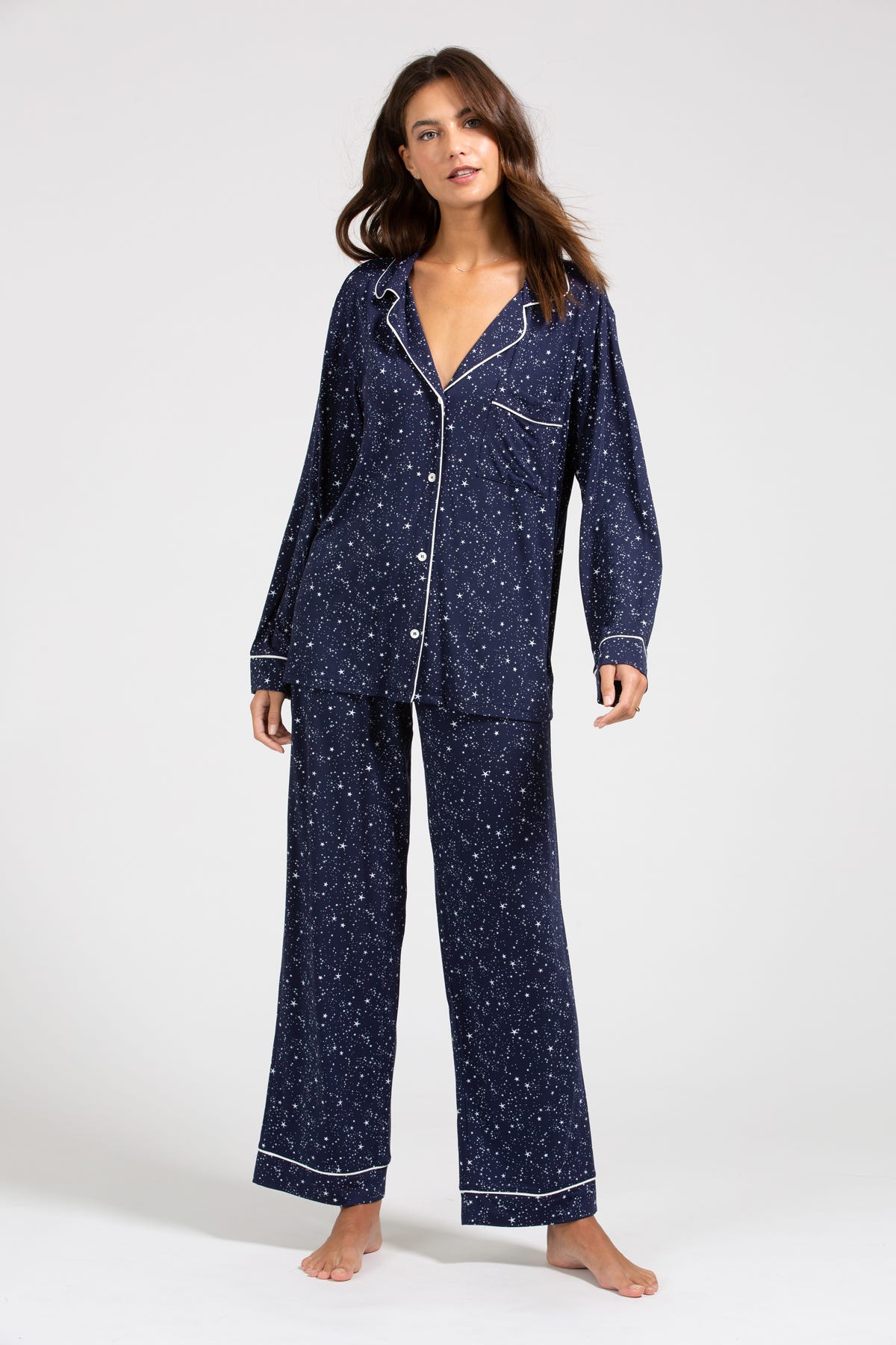 Sleep Chic Long PJ Set | Eberjey