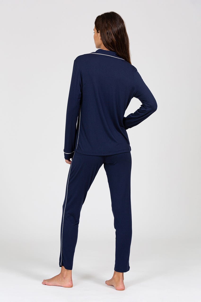 Gisele Tuxedo Slim PJ Set | Eberjey