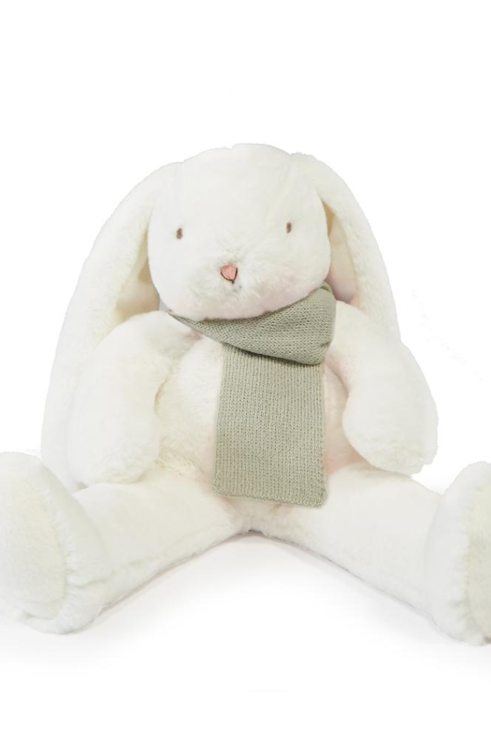 Snowdrop Nibble Bunny with Grey Scarf | Bunnies by the Bay