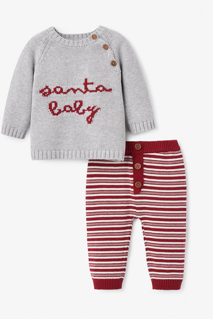 Santa Sweater and Pant Set | Elegant Baby
